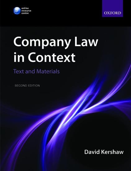 Company Law in Context: Text and Materials