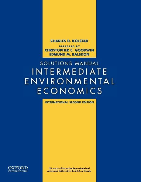 Intermediate Environmental Economics XSM