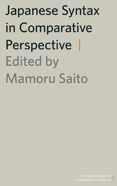 Japanese Syntax in Comparative Perspective