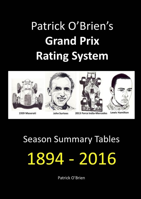 Patrick OBriens Grand Prix Rating System: Season Summary Tables 1894 - 2016