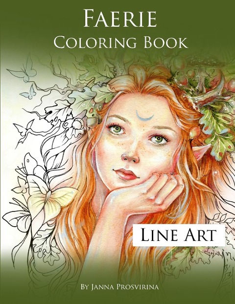 Faerie Coloring Book: Line Art