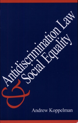 Antidiscrimination Law and Social Equality