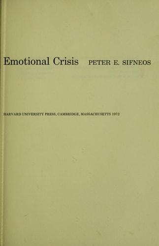 Short-term Psychotherapy and Emotional Crisis