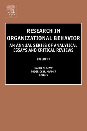 Research in Organizational Behavior
