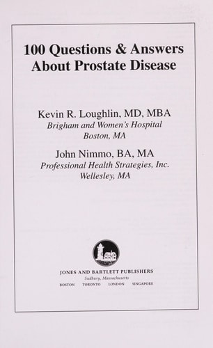 100 Questions & Answers About Prostate Disease