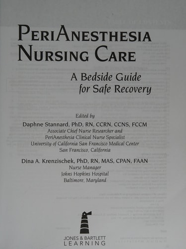 PeriAnesthesia Nursing Care