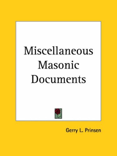 Miscellaneous Masonic Documents