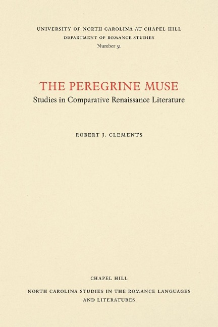 The Peregrine Muse: Studies in Comparative Renaissance Literature