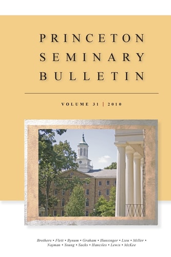 Princeton Seminary Bulletin Volume 31