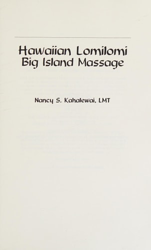 Hawaiian Lomilomi Big Island Massage