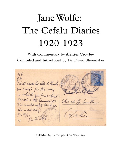 Jane Wolfe: The Cefalu Diaries 1920 - 1923