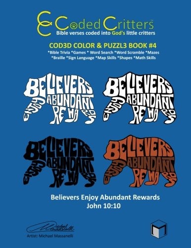 Coded Critters Activity Book #4 Bible Verses Coded Into God's Little Critters