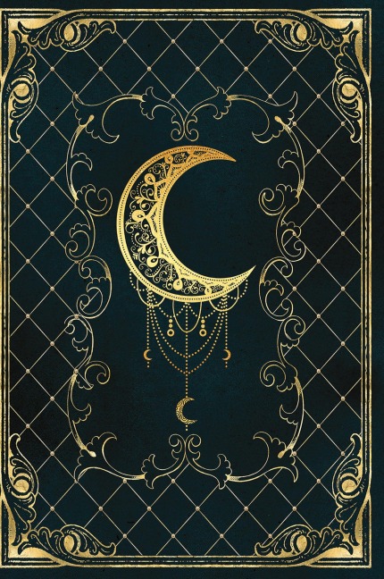 Magic moon grimoire: Lined Notebook - 120 pages - Vintage Book