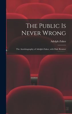 The Public is Never Wrong; the Autobiography of Adolph Zukor, With Dale Kramer