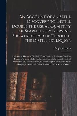 An Account of a Useful Discovery to Distill Double the Usual Quantity of Seawater, by Blowing Showers of Air up Through the Distilling Liquor: and Als
