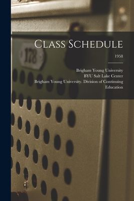 Class Schedule; 1958