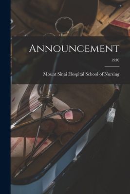 Announcement; 1930