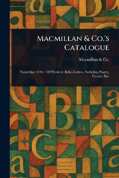 Macmillan & Co.s Catalogue