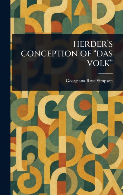 Herder's Conception of "Das Volk"