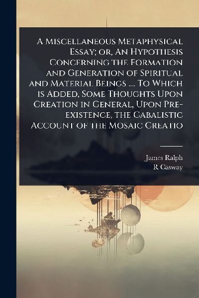 A Miscellaneous Metaphysical Essay; or, An Hypothesis Concerning the Formation and Generation of Spiritual and Material Beings .... To Which is Added, Some Thoughts Upon Creation in General, Upon Pre-existence, the Cabalistic Account of the Mosaic Creatio