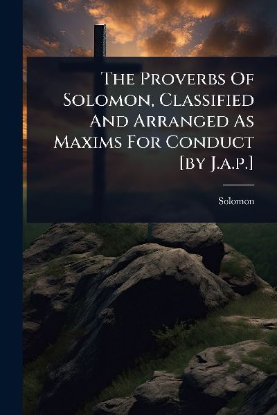 The Proverbs Of Solomon, Classified And Arranged As Maxims For Conduct [by J.a.p.]