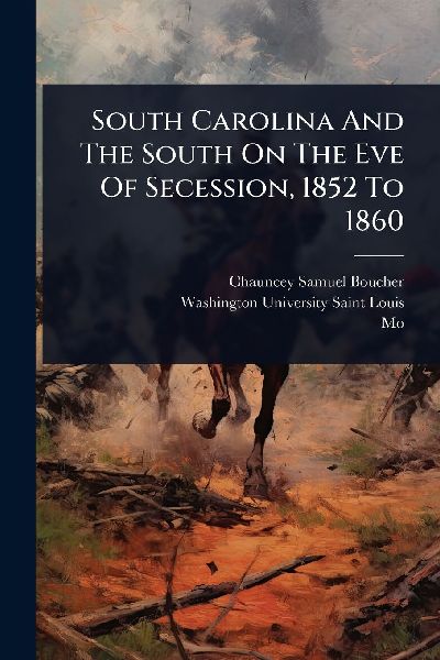 South Carolina And The South On The Eve Of Secession, 1852 To 1860