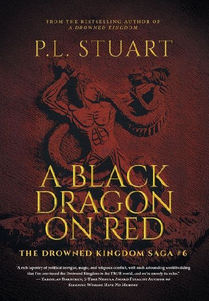 A Black Dragon on Red