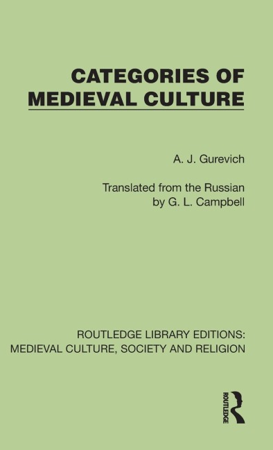 Categories of Medieval Culture