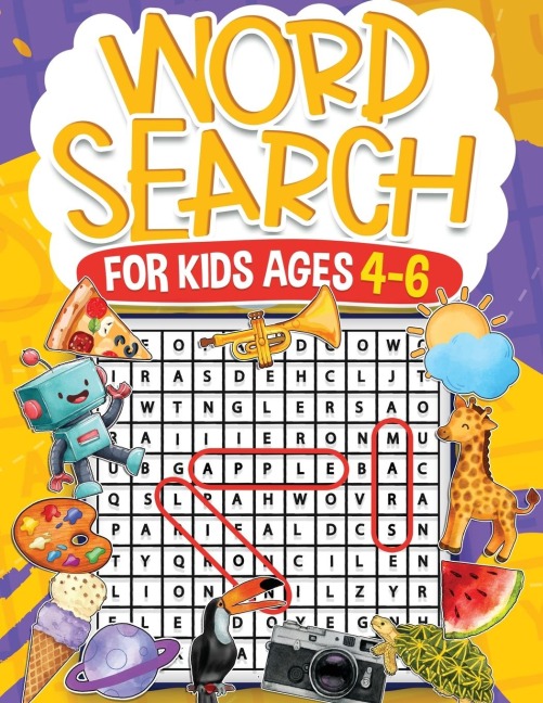 Word Search for Kids Ages 4-6  Volume 2: 100 Fun Puzzles | Kids Activity Book | Search and Find to Improve Vocabulary and Spelling Skills for Children | Themed Puzzles Including Animals, Dinosaurs, Fantasy & Sports |  Solutions Included