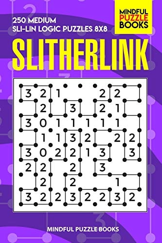Slitherlink 250 Medium Sli-Lin Logic Puzzles 8x8
