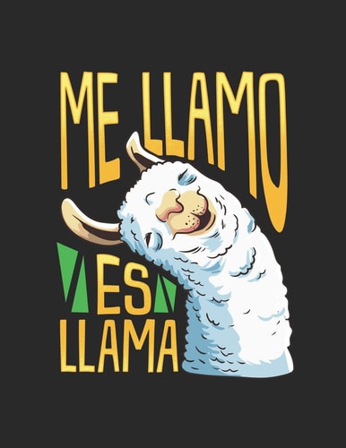 Me Llamo Es Llama Adorable Alpaca Introducing Itself in Spanish