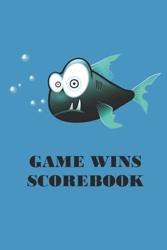 Game Wins Scorebook Family Games Scorekeeper Tally Book Cartoon Fish