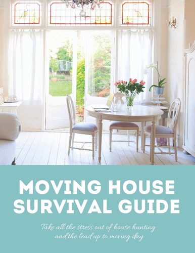 Moving House Survival Guide 8. 5x11 in Book of House Hunting Checklists and Info to Make Moving a Breeze