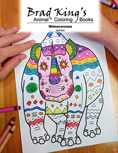 Brad King's Animal Coloring Book Rhinoceroses