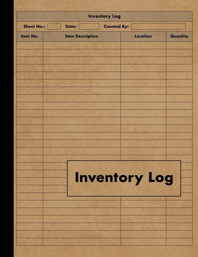 Inventory Log Large Inventory Log Book - 120 Pages for Business and Home - Perfect Bound