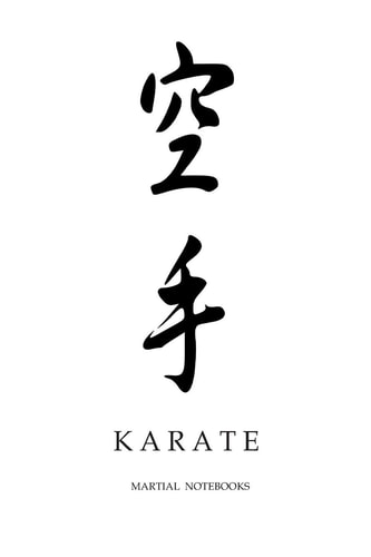 Martial Notebooks KARATE White Cover 6 X 9