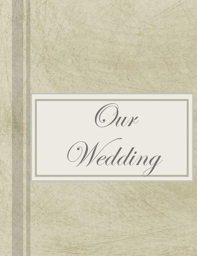 Our Wedding Everything You Need to Help You Plan the Perfect Wedding, Paperback, Matte Cover, B&W Interior, Gold Marbled