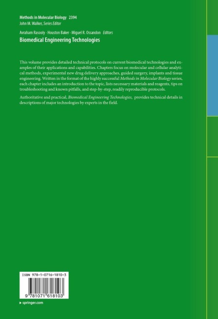 Biomedical Engineering Technologies: Volume 2