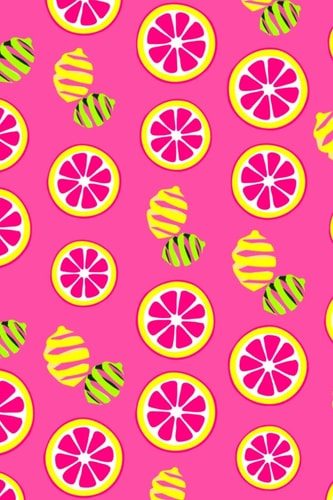 Pink Lemonade A 6x9 Lemon Lime Notebook with 120 College Ruled Pages