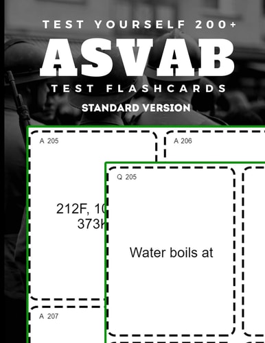 Test Yourself 200+ ASVAB Test Flashcards Standard Version Practice Strategies Study Book for the Armed Services Vocational Aptitude Battery