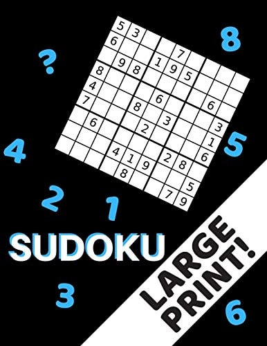 Sudoku Large Print! 100 Easy Sudoku Puzzles, One Puzzle On Page, Great For Seniors!