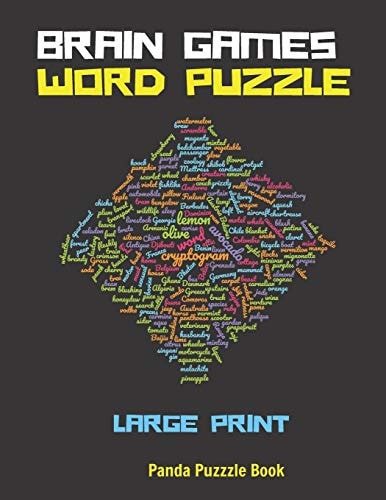 Brain Games Word Puzzle Large Print Activity Book For Adults
