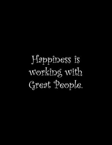 Happiness Is Working with Great People Line Notebook Handwriting Practice Paper Workbook
