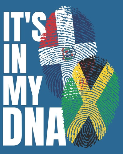 Its In My DNA Jamaican And Dominican Mix Heritage Notebook