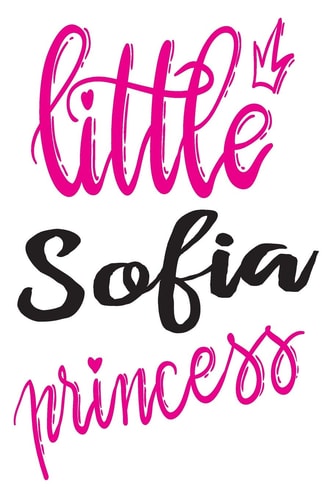Little Sofia Princess 6x9 College Ruled Line Paper 150 Pages