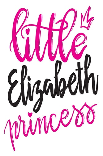 Little Elizabeth Princess 6x9 College Ruled Line Paper 150 Pages