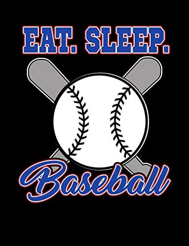 Eat Sleep Baseball College Ruled Composition Notebook For Baseball Sports Fans