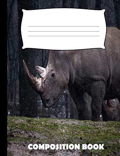 Composition Book Rhinoceros Composition Notebook Wide Ruled