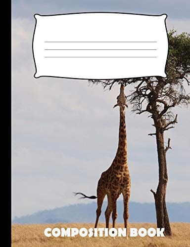 Composition Book Giraffe Composition Notebook Wide Ruled