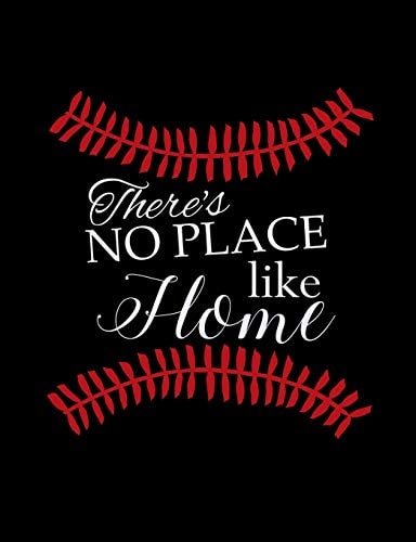 There's No Place Like Home College Ruled Composition Notebook For Baseball Sports Fans